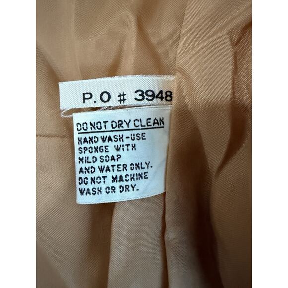 Vtg Unisex Pacific Trail Sportswear Tan PVC suede Barn Chore Jacket Korea Sz-40 - Picture 9 of 10